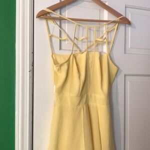 Yellow spiderweb dress